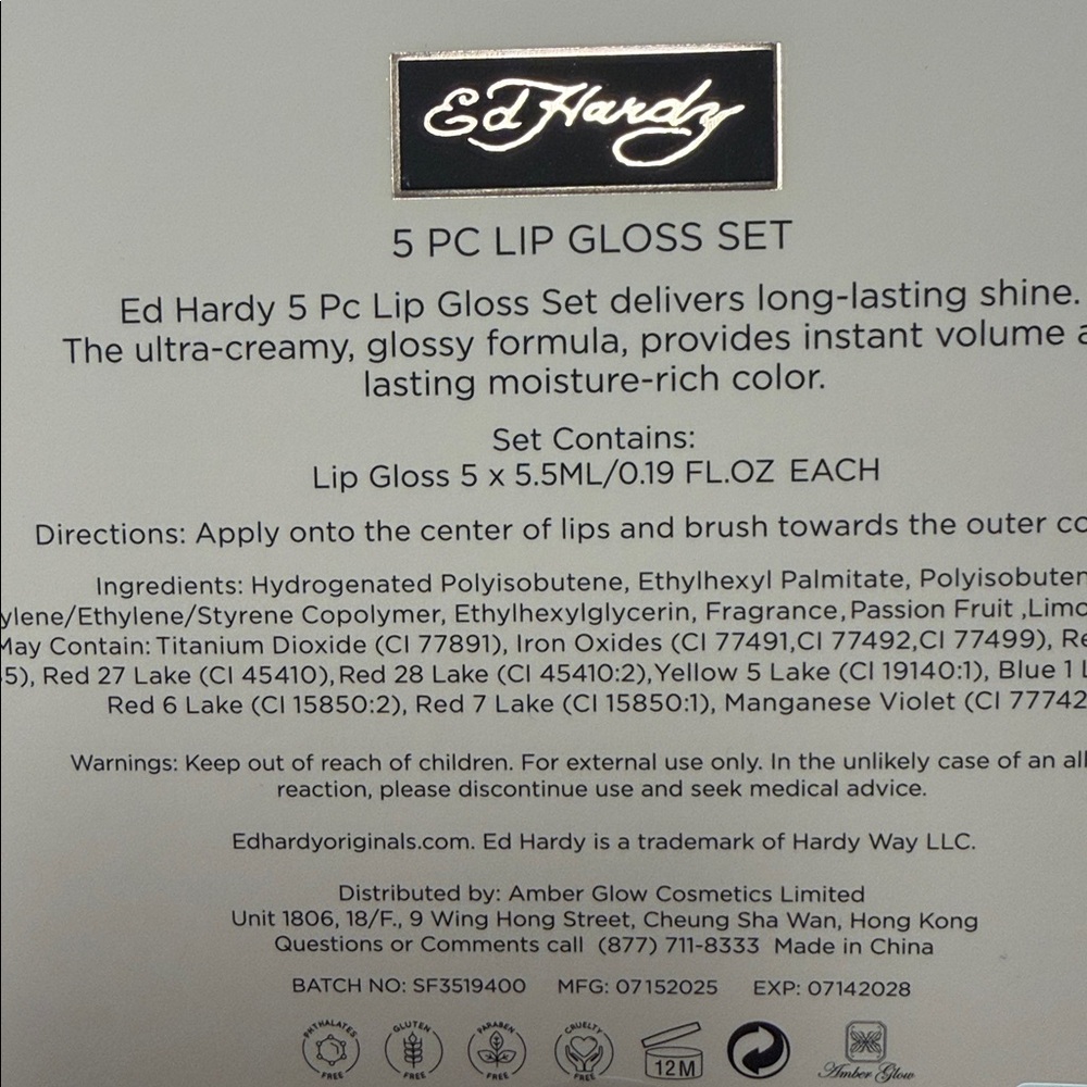 Ed Hardy Vibrant Lip Gloss Collection - Picture 2 of 3